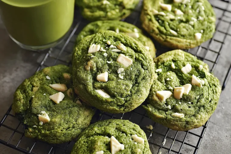 Delicious Matcha White Chocolate Cookies