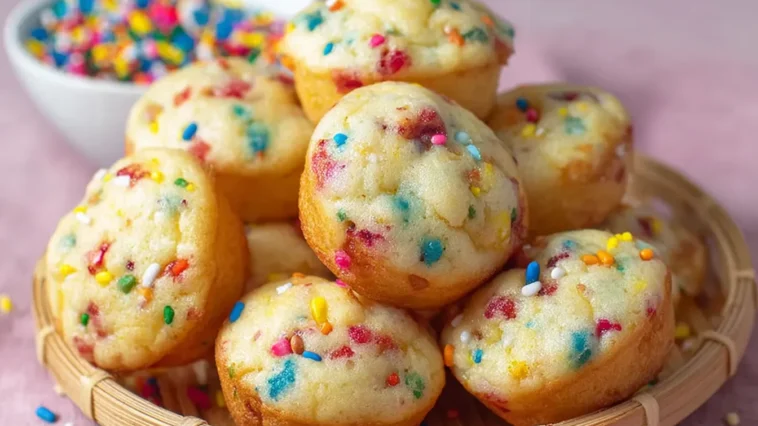 Mini Funfetti Yogurt Muffins Freshly Baked