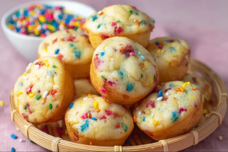Mini Funfetti Yogurt Muffins Freshly Baked