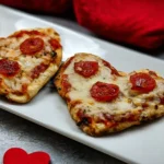 Mini Heart-Shaped Naan Pizzas Ready to Serve