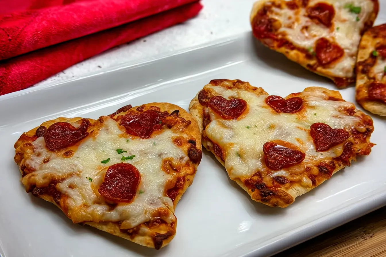 Mini Heart-Shaped Naan Pizzas