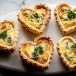 Mini Quiche Hearts on a Plate – Valentine's Day Treat
