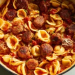 Orecchiette with Mini Meatballs Plated Delight