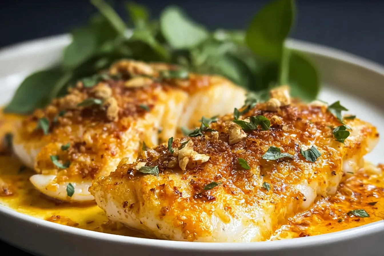Parmesan & Paprika Haddock Baked in Garlic Butter Bliss