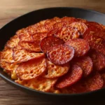 Delicious Pepperoni Pizza Cheese Drip Chips Ready to Enjoy