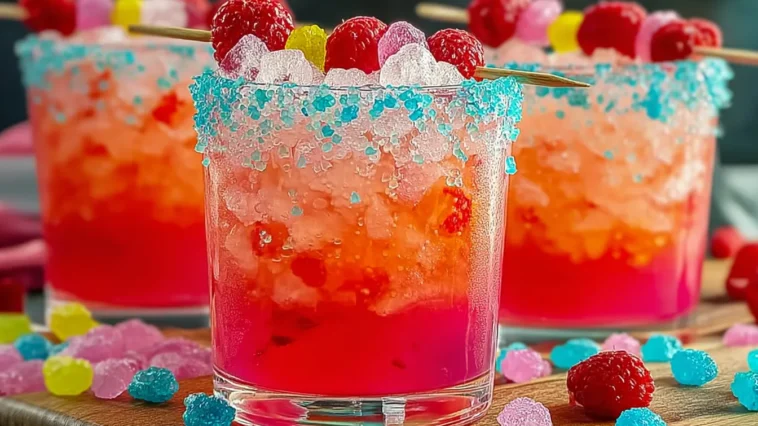 Fizzy Pop Rocks Potion Mocktail in a Colorful Glass