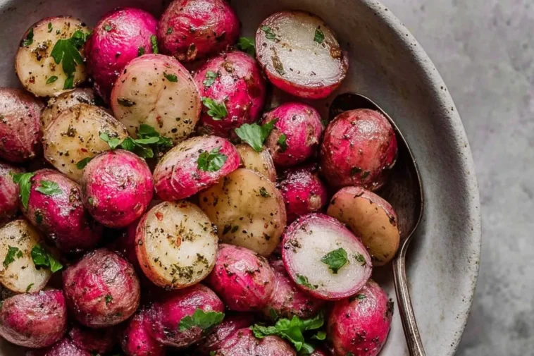 Roasted Radishes Served Warm