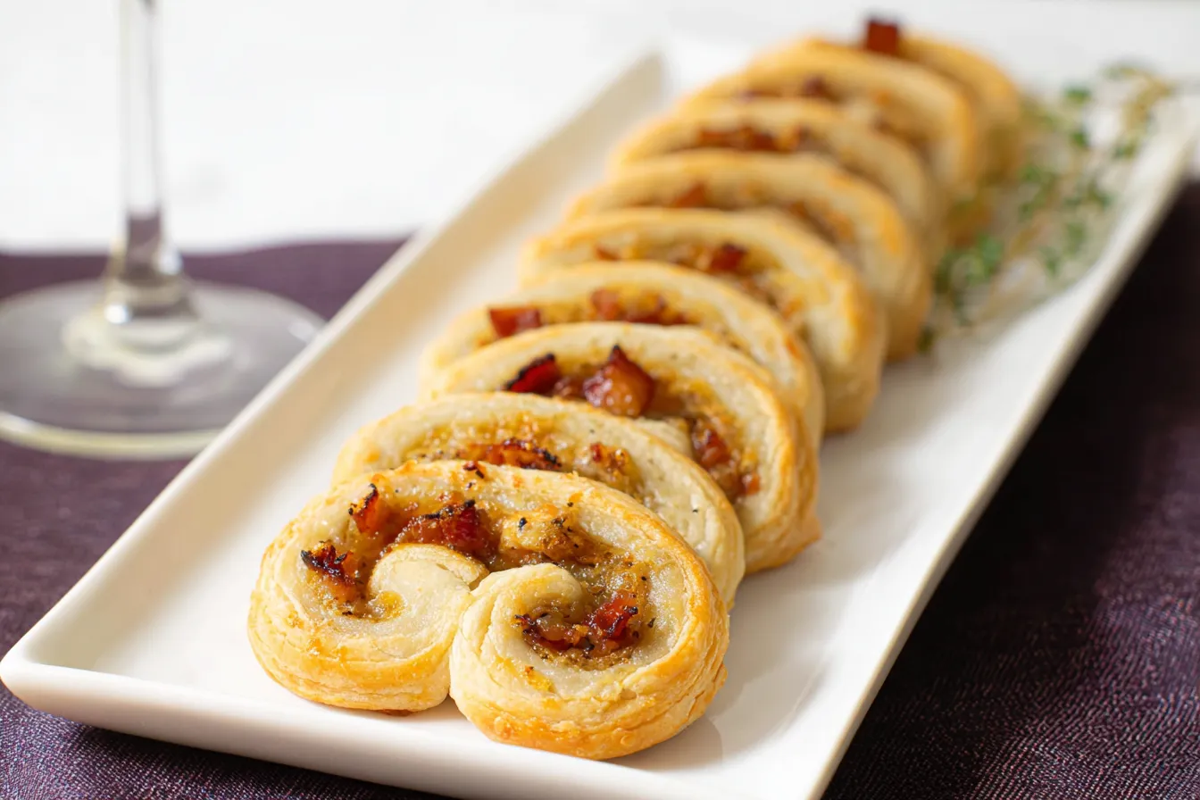 Savory Palmiers with Bacon, Gruyère, and Caramelized Onions