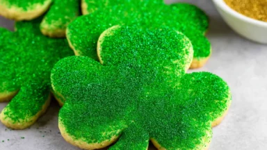 Delicious Shamrock Sugar Cookies for St. Patrick's Day