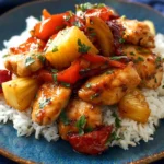 Savory Sheet Pan Hawaiian Chicken Ready to Serve