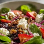 Colorful Simple Spring Mix Salad with Balsamic Honey Dressing