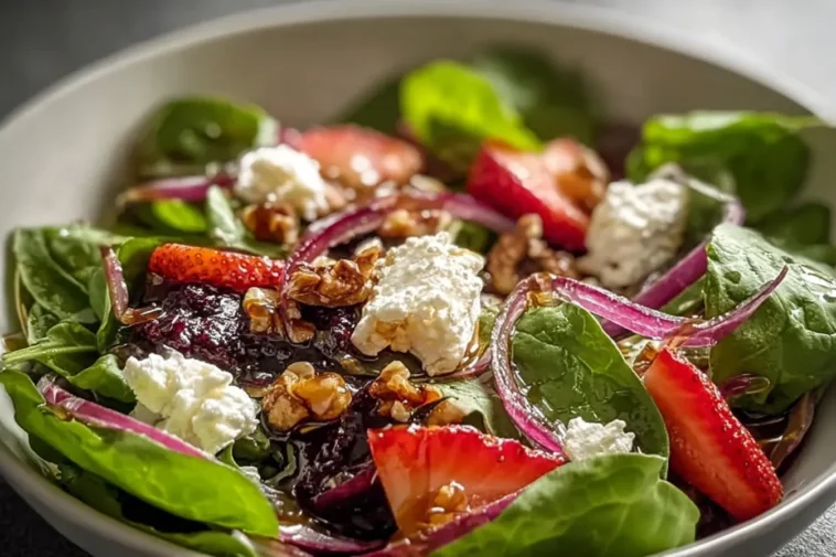 Colorful Simple Spring Mix Salad with Balsamic Honey Dressing