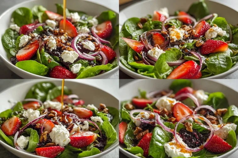 Simple Spring Mix Salad with Balsamic Honey Dressing