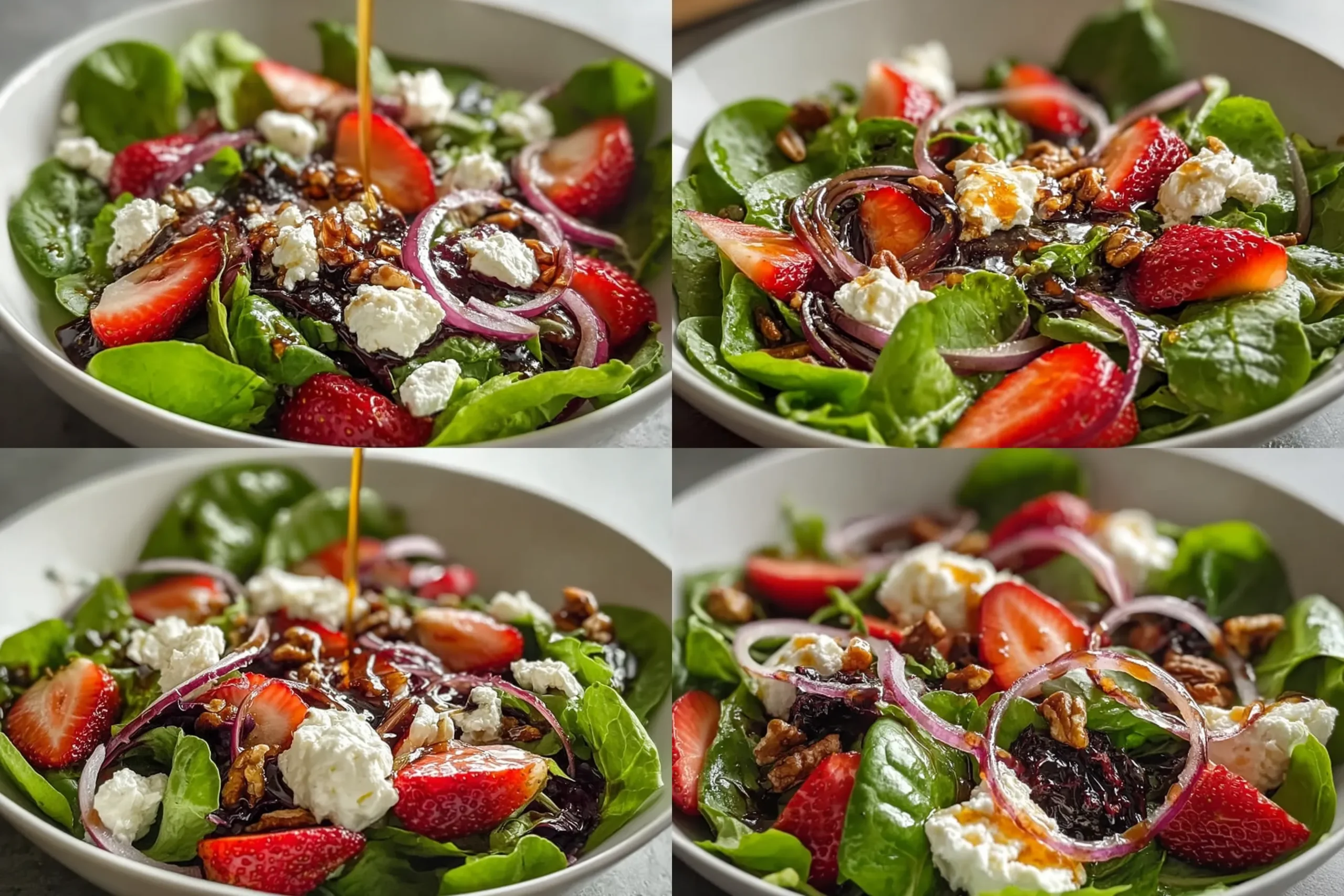Simple Spring Mix Salad with Balsamic Honey Dressing