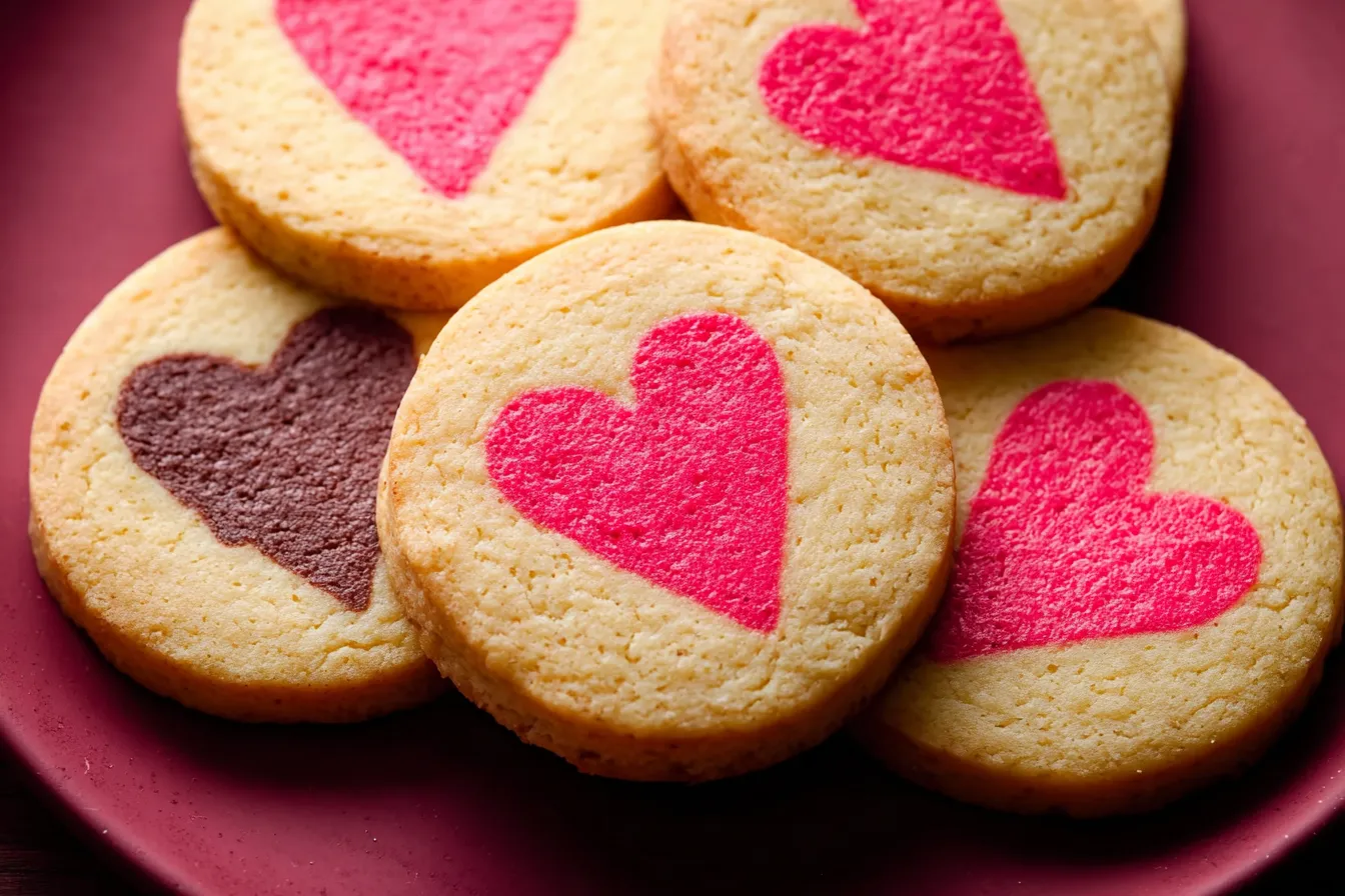 Slice and Bake Heart Cookies Ready to Enjoy!