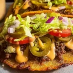 Delicious Smash Burger Tacos Ready to Serve