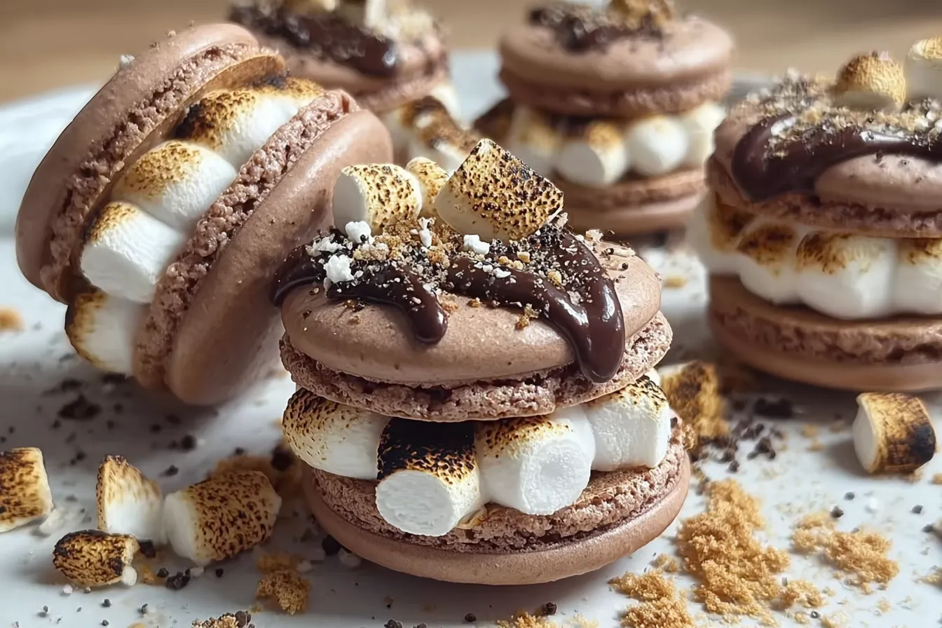 S’mores French Macarons: A Delightful Treat for Everyone 3 Delicious S’mores French Macarons Ready to Enjoy