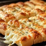 Sourdough Cheesy Breadsticks Freshly Baked