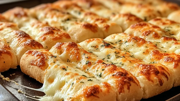 Sourdough Cheesy Breadsticks Freshly Baked