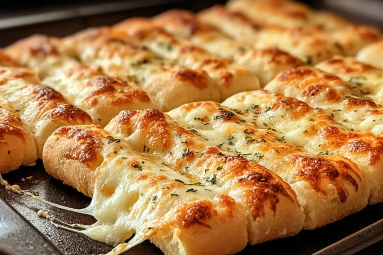 Sourdough Cheesy Breadsticks Freshly Baked