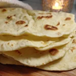Delicious Sourdough Discard Tortillas on a Wooden Board