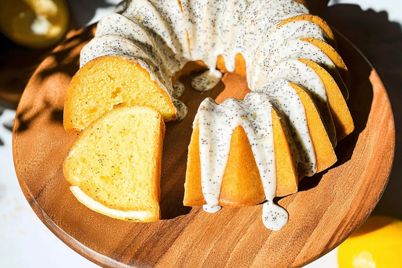 sourdough lemon poppy seed bundt cake 2