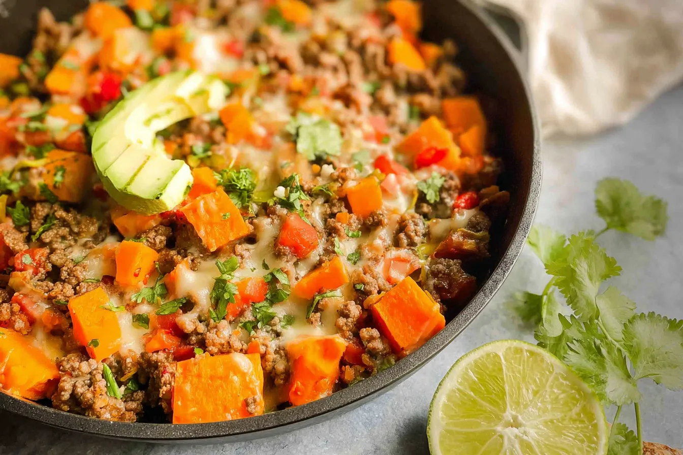 southwest skillet ground beef and sweet potato recipe 2