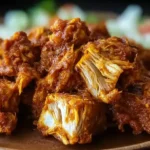 Spicy Air Fryer Jackfruit Chicken Plated