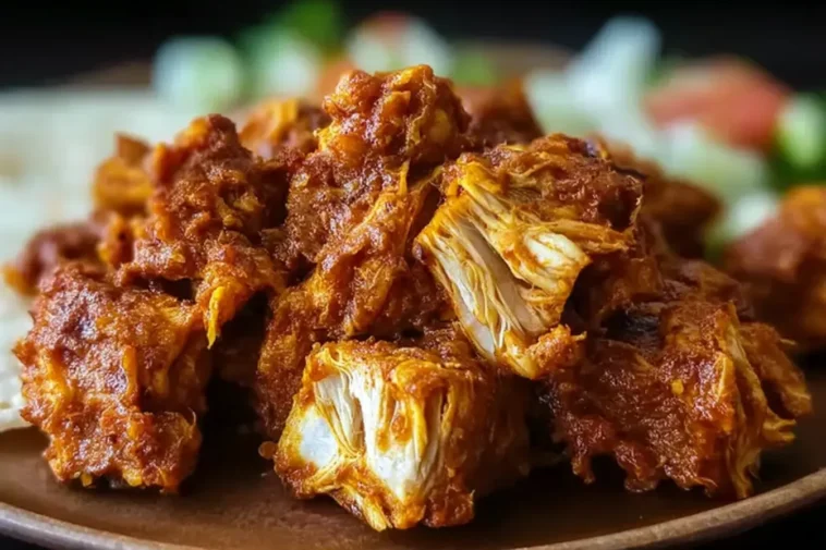 Spicy Air Fryer Jackfruit Chicken Plated