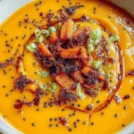 Delicious Spicy Miso Carrot Soup in a Cozy Bowl