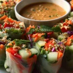 Spring Roll Salad with Coconut Peanut Dressing