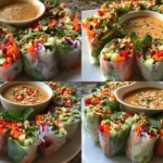 Spring Roll Salad Peanut Dressing - Colorful and Delicious