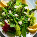 Colorful Spring Salad with Fresh Vegetables and Herbs