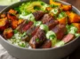 Steak and Sweet Potato Bowls with Avocado-Cilantro Drizzle