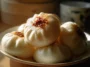 Fluffy Steamed Bao Buns on a Serving Platter