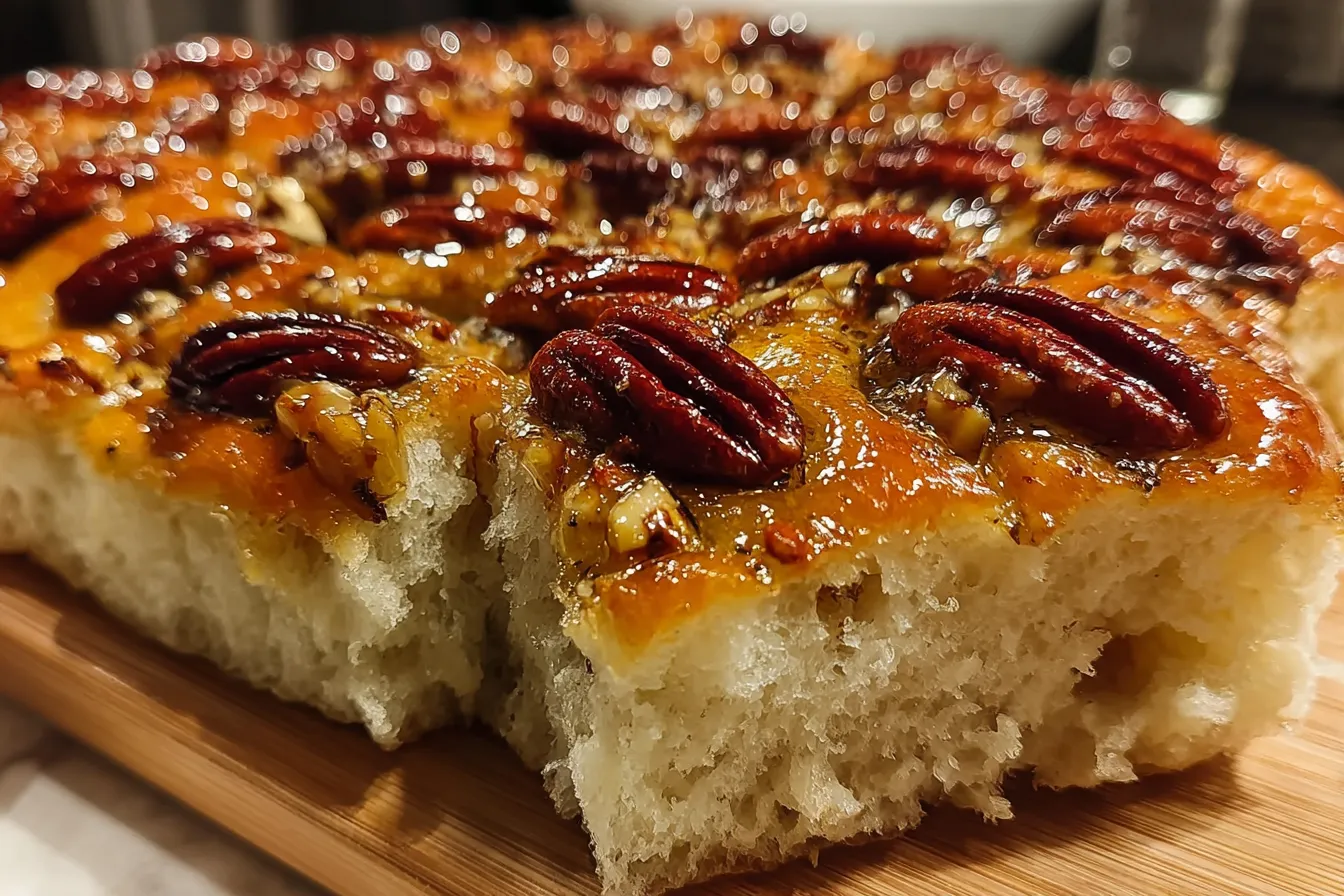 Sticky Pecan Focaccia Bread: A Delightful Treat! 4 Sticky Pecan Focaccia Bread