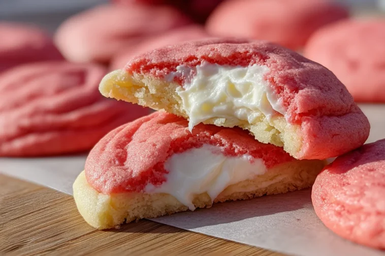 Delicious Strawberry Cheesecake Cookies Freshly Baked