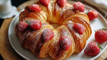 Fresh Strawberry Croissant Ready to Delight