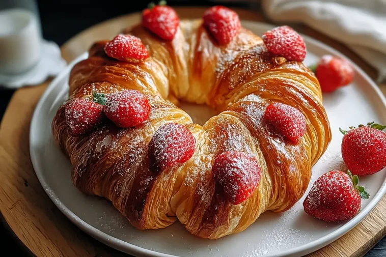 Fresh Strawberry Croissant Ready to Delight
