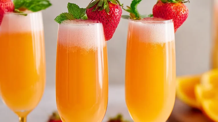 Sunrise Strawberry Mimosa: Delightful Brunch Drink