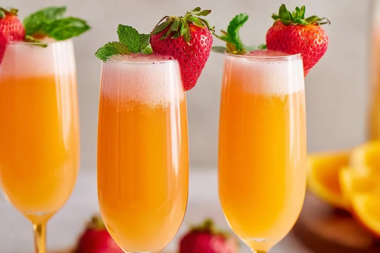 Sunrise Strawberry Mimosa: Delightful Brunch Drink