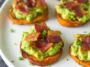 Sweet Potato Bites with Avocado and Bacon Close-Up