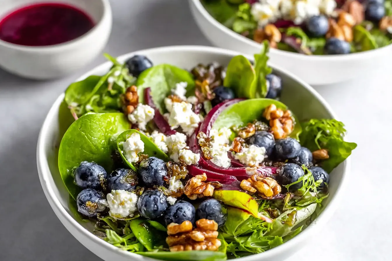 tasty easter spring salad with goat cheese 2 1