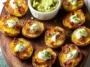 Tasty Mini Potato Skins on a Plate