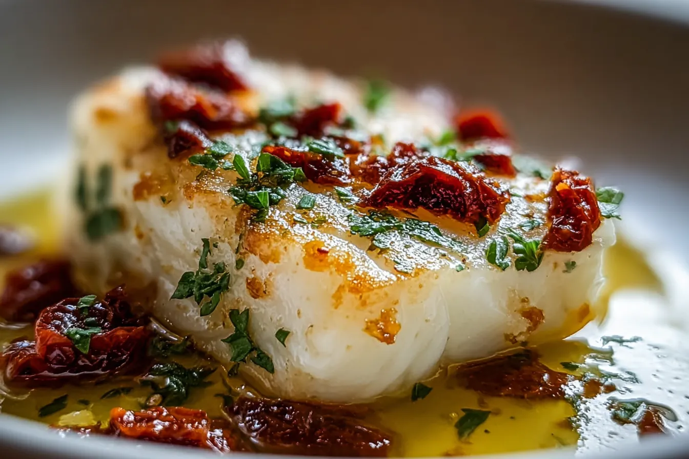 Tender Mediterranean Baked Halibut: A Flavorful Delight