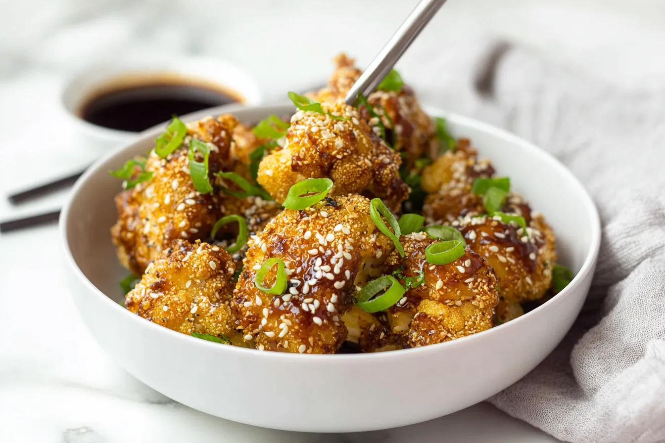 Crispy Teriyaki Cauliflower Wings Air Fryer Recipe