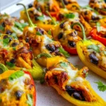 Colorful Chicken Taco Stuffed Mini Peppers Ready to Serve