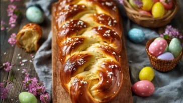 Traditional Italian Easter Bread Freshly Baked