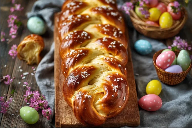 Traditional Italian Easter Bread Freshly Baked