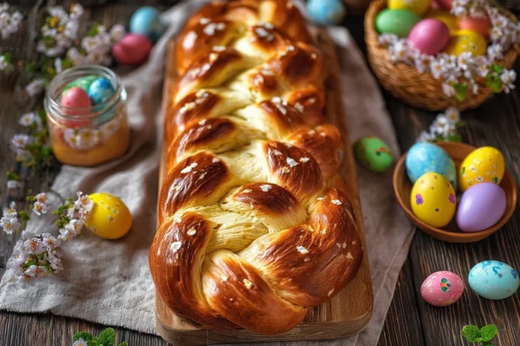Traditional Italian Easter Bread Freshly Baked